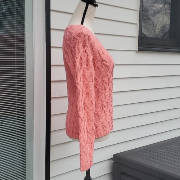 Worthington V-Neck Cable Knit Sweater Size Small - Picture 3 of 9